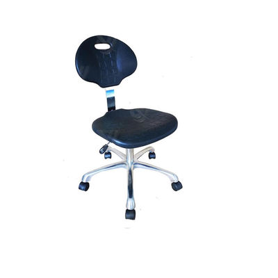 Chaise de laboratoire ESD noire industrielle - Hauteur réglable avec assise en mousse PU