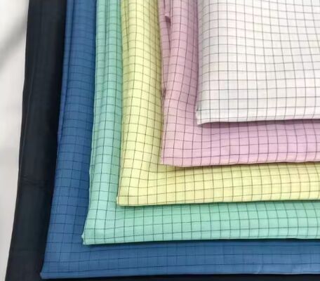 Tissu antistatique à bande de 5 mm, 115GSM, résistant à l'air, conçu pour les salles blanches.
