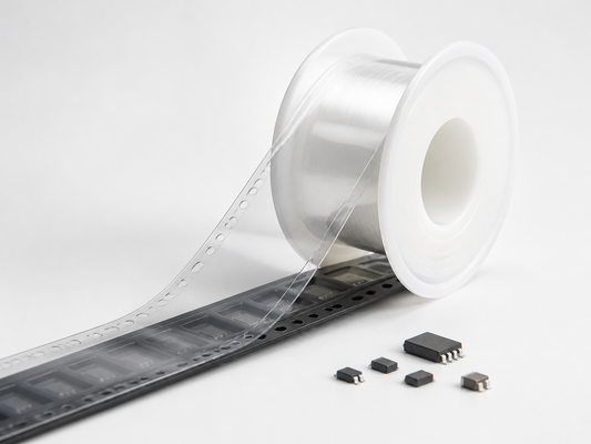 Ruban de couverture antistatique ESD transparent haute performance pour ruban porteur gaufré et emballage de composants électroniques CMS