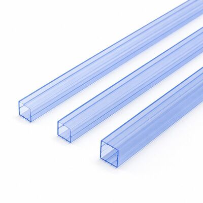 Tubes d'emballage IC carrés en PVC ESD transparents, taille personnalisée pour le stockage de composants