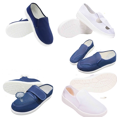 Glissement confortable respirable protégé de la poussière d'unité centrale du fond de PVC de Mesh Top Anti Static Shoes non