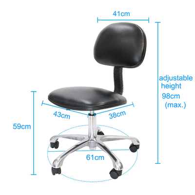 Chaise antistatique de tabouret d'ESD réglable 510-700mm pour la pièce propre