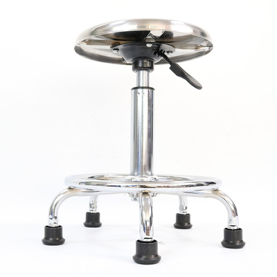 Hauteur de chaise de tabouret ESD sans dossier en acier inoxydable durable 43-56cm