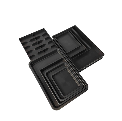 130 mm de profondeur plateaux en plastique ESD pour la solution d'emballage de taille interne 215x140x110 mm
