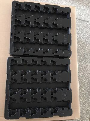Black PET Blister Packaging Box , ROHS Chocolate Trays Packaging