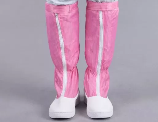 Chaussures anti-statiques à longues jambes chaussures de salle blanche en cuir en PU Taille 35-50