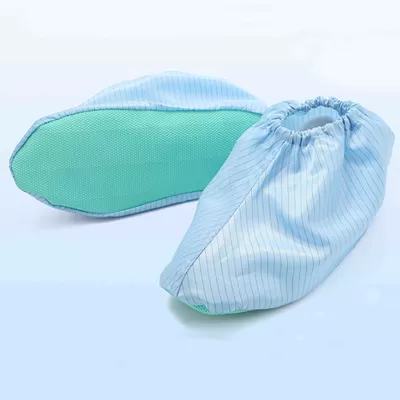 Couvre-chaussures antistatiques sans poussière, couvre-chaussures conducteurs propres à semelle souple et rayée