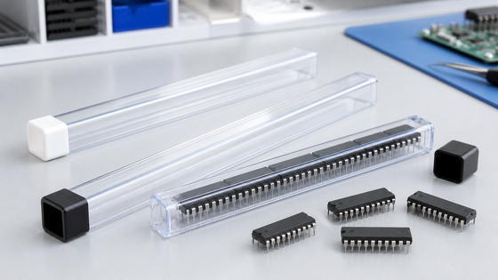 Tube antistatique en PVC souple transparent pour emballage de puces DIP