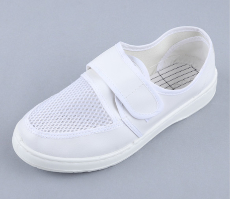 Chaussures respirables de l'unité centrale esd du Velcro net simple blanc 220mm
