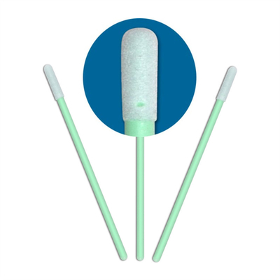Les accessoires principaux de Cleanroom d'éponge verdissent l'écouvillon en plastique de mousse de poignée