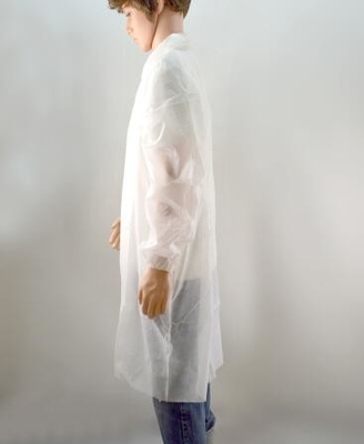 Manteau non tissé jetable SMS de laboratoire de pièce propre respirable avec la manchette élastique