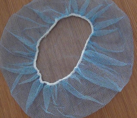 Mesh Fabric Cleanroom Accessories 21&quot; chapeau net en nylon jetable