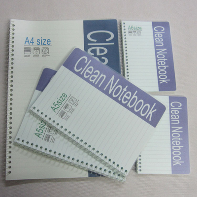 Revêtement en PVC le carnet de notes à spirale 50 de Cleanroom non pelucheux des pages A5