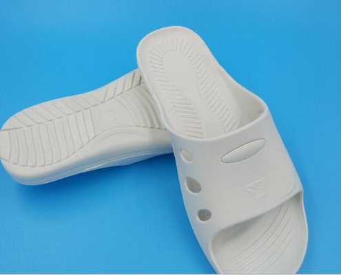 Anti pantoufles statiques DLX 9102B de PVC de SPU d'accessoires blancs de Cleanroom