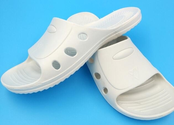 Anti pantoufles statiques DLX 9102B de PVC de SPU d'accessoires blancs de Cleanroom