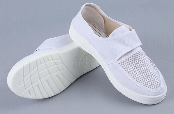Chaussures d'Esd de Cleanroom de la toile 34-46 d'unité centrale trois côtés respirables avec le Velcro