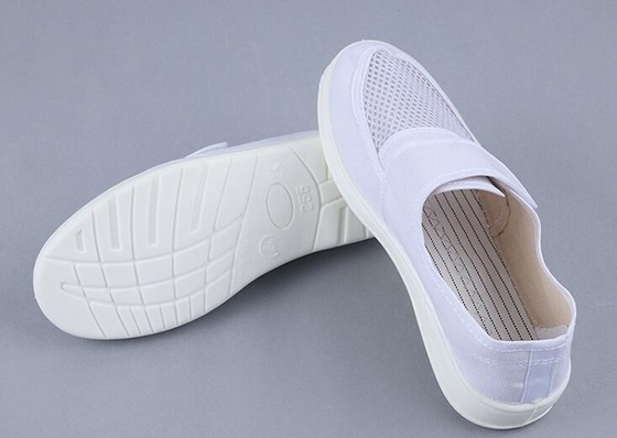 Chaussures d'Esd de Cleanroom de la toile 34-46 d'unité centrale trois côtés respirables avec le Velcro