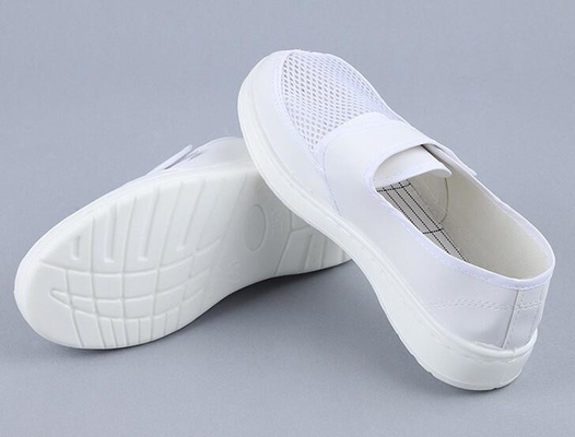 Accessoires respirables de Cleanroom, chaussures de sécurité nettes simples de l'unité centrale Esd du Velcro 220mm