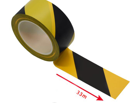 Bande 17mm noir jaune 33mm d'inscription de plancher d'Esd de salle propre 50mm