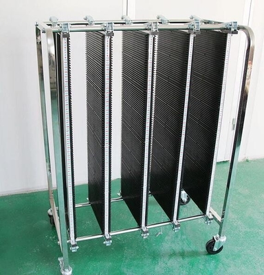 Anti accessoires statiques d'acier inoxydable, roues du chariot quatre à stockage de carte PCB d'ESD