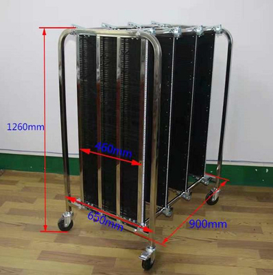 Anti accessoires statiques d'acier inoxydable, roues du chariot quatre à stockage de carte PCB d'ESD