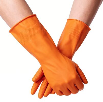 Gants d'examen jetables 100% nitrile, sans latex, de qualité industrielle, bleus/oranges, sans poudre
