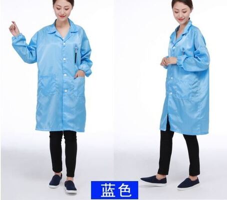 S-XXXL Polyester Respirant ESD Vêtement de salle blanche Anti statique